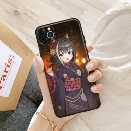Kimono Kyaru anime manga aesthetic silicone Phone Case FOR iPhone Se 6 6s 7 8 Plus X Xr Xs 11 12 Mini Pro Max Glass Cover Shell