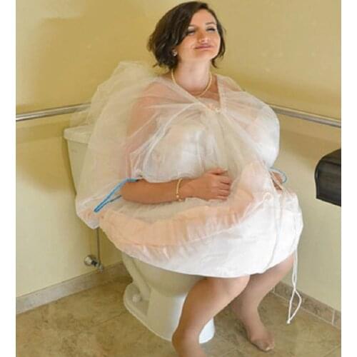 Tulle Underskirt Gather Skirt Slip For Bridal Wedding Dress Buddy Petticoat Save You From Toilet Water Protect Toilet Safe Jupon