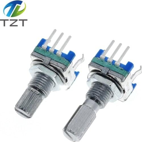 TZT 5PCS Plum handle 15mm 20mm rotary encoder coding switch / EC11 / digital potentiometer with switch 5 Pin