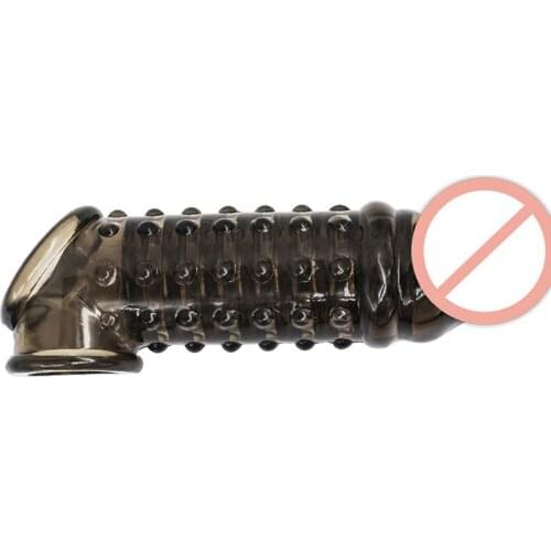 Soft Penis Enlargement Penis Extender Sleeve Reuseable Condom Delay Ejaculation Sex Toys For Men Intimate Goods Sex Shop