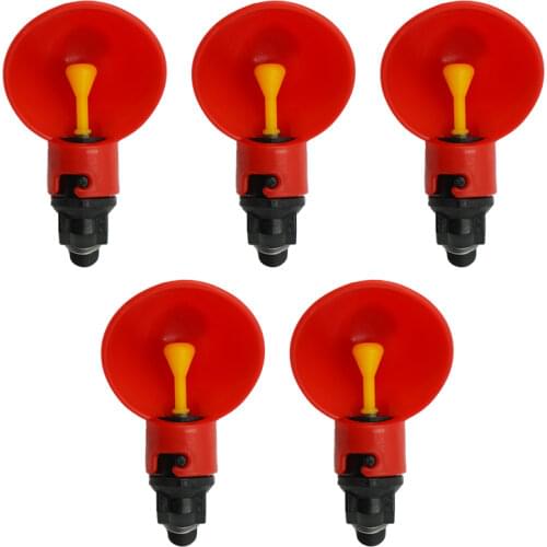 100 Pcs Chicken Nipple Water Cup Drinking Fountains Birds Water Bowl Drinker Cups for Backyard Chicken Flock Poultry Watering