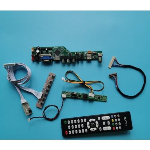 30-Pin 1366*768 fit M185B3/M185B5/MT185GW01/LTM185AT05 LCD screen WLDE 60Hz universal display drive board kit VGA+USB LVDS