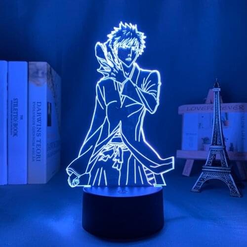 3d Lamp Anime Bleach Ichigo Kurosaki for Bedroom Decor Nightlight Cool Birthday Gift Acrylic Led Night Light Bleach
