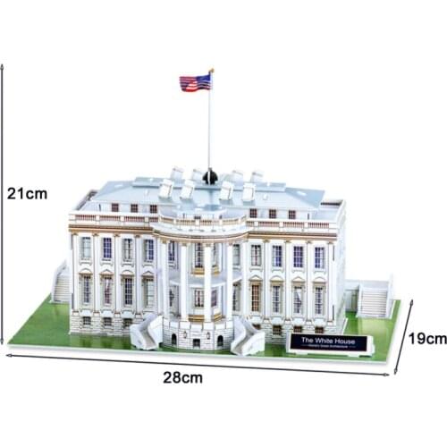 3D puzzle for kids World Famous modern architectures Presidential palace of the United States White House model education toys