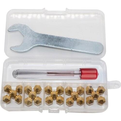 3D Printer Nozzle MK10 Thread Brass Extruder Head Nozzle 0.2-1mm Clean Needles 83XB