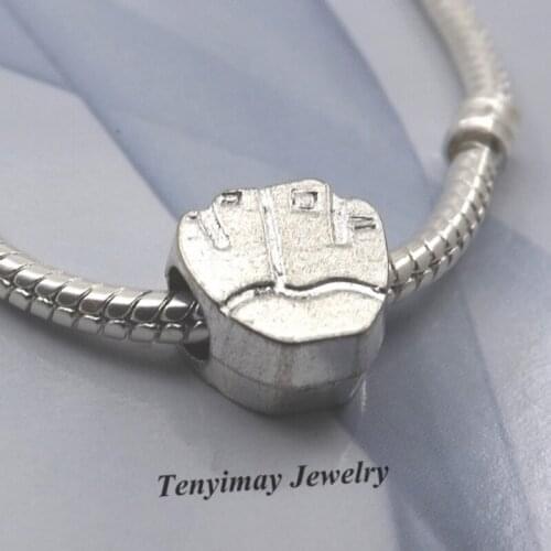 Hand Shape Antique Alloy Beads European Charm Beads For Snake Chain Bracelet LB839