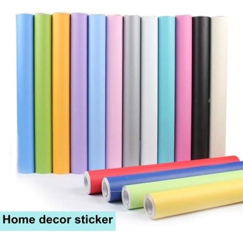 Home living room furniture desktop waterproof wallpaper PVC vinyl self-adhesive contact paper solid color home decoration