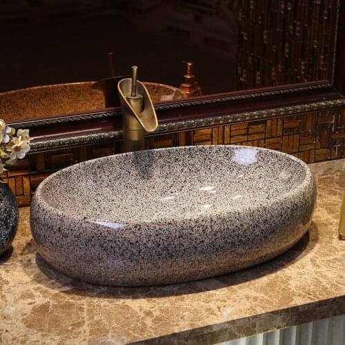 China Artistic Handmade Art wash basin Ceramic Counter Top Wash Basin Bathroom Sinks wash basin decor