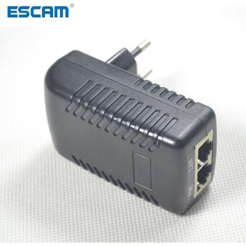 DC 24V 1A PoE Injector Power Supply Over Ethernet Adapter With LED Power Indicator For Support POE Device US EU for IP CAMERA