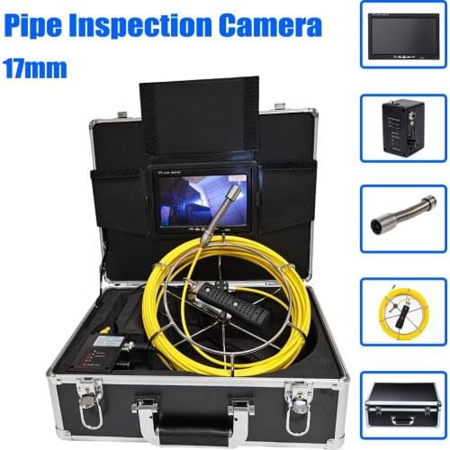 7 Inches 17mm Endoscope Camera Pipe Inspection System Waterpoof IP68 Cameras with 20m Cable