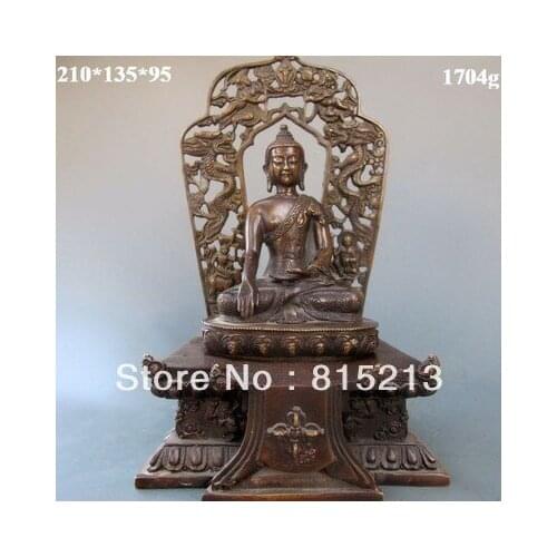 Wang 00098 Chinese Bronze Statues w Buddha
