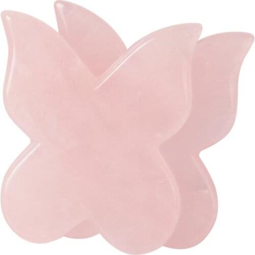 Face Massage Natural Crystal Butterfly Jade Facial Massager Gua Sha Tool Acupuncture Scraper Face Back Foot Head Massage