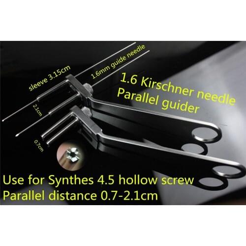 Medical orthopedic instrument synthes 4.5 cannulated bone screw Kirschner needle Temporary fixation Parallel Reduction guider