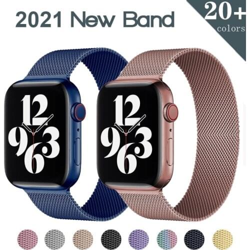 Milanese Loop For Apple Watch Band 6 SE 42MM 44MM Stainless Steel Metal Belt Correa Bracelet iWatch Series 5 4 3 38MM 40MM