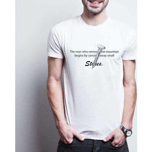 BLINGPAW T-shirt for Men Graphics Slogan Letters Printed Short-sleeved Tops Tees O-Neck Casual Mens Large Size 100% Cotton