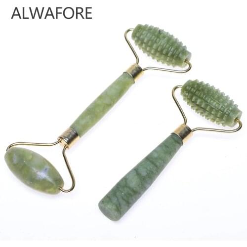 1pc Jade Roller Massage Double Head Facial Massage Anti Wrinkle Anti Cellulite Tool Face Slimming Massager roller