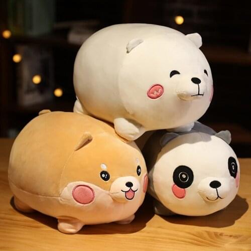 New 30-60cm Cute Shiba Inu Dog Panda Bear Plush Toy Stuffed Soft Animal Pillow Christmas Gift for Kids Kawaii Valentine Present