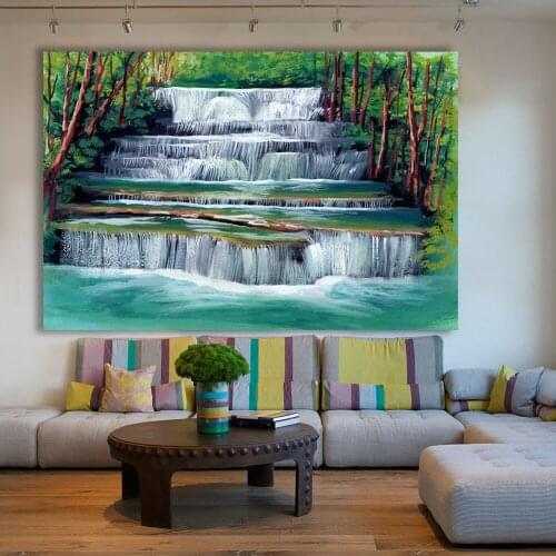 Full drill 5d diamond embroidery painting cross stitch Waterfall Among Tree pictures of rhinestone mosaic handicraft decor