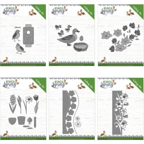 Mmao Crafts Metal Steel Cutting Dies New Spring duck bird flower leaf Scrapbooking Paper/photo Cards Embossing Dies