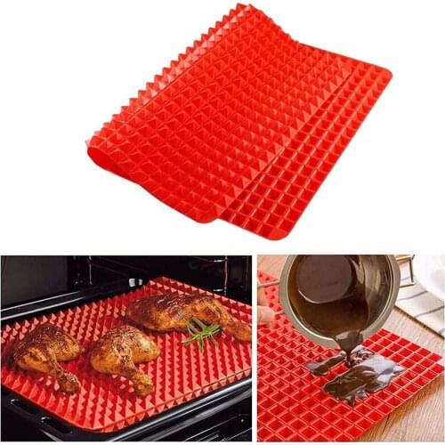 Silicone Baking Mat Nonstick BBQ Pad Pyramid Shape Cooking Mat Microwave Oven Baking Tray Mat Home Bakeware Tools Kitchen Gadget