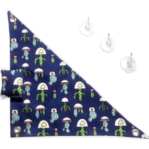 T3EC Bearded Dragon Hammock Lizard Corner Lounger with Suction Cups Terrariums Decor