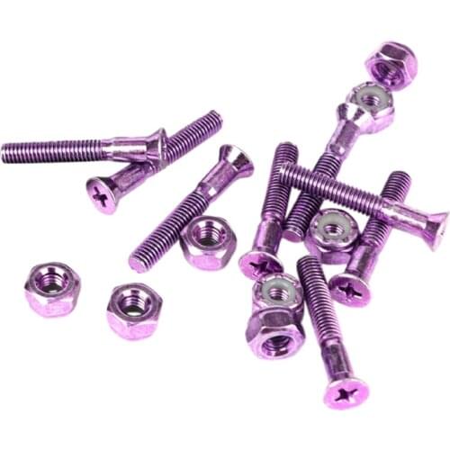 Top!-AKAGEAR 8Pcs Skateboard Screws for Installing Trucks Skateboarding Truck Gilt Screws Hardware