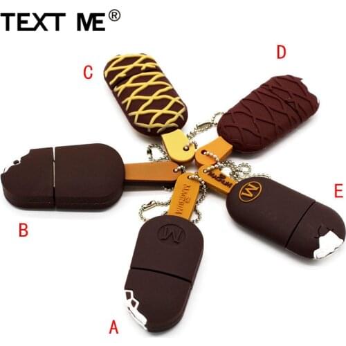 TEXT ME 64GB Cool summer day Mini ice cream usb flash drive usb 2.0 4GB 8GB 16GB 32GB pendrive gift