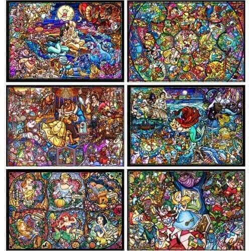 Embroidery Counted Cross Stitch Kits Needlework - Crafts 14 ct Aida DIY Arts Handmade Decor - Characters Stained Glass