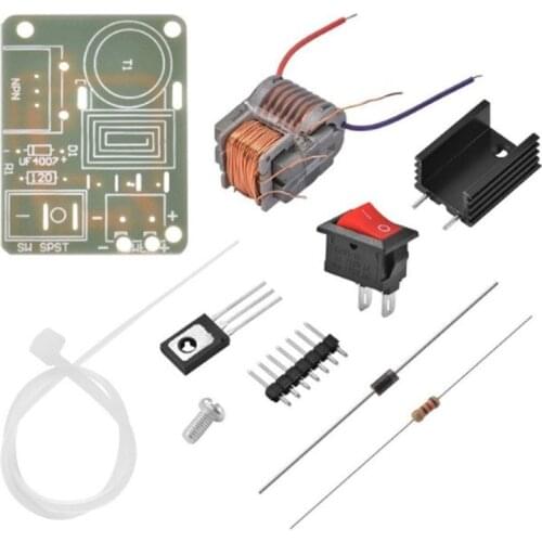 15KV High Frequency DC High Voltage Arc Ignition Generator Inverter Boost Step Up 18650 DIY Kit U Core Transformer Suite 3.7V