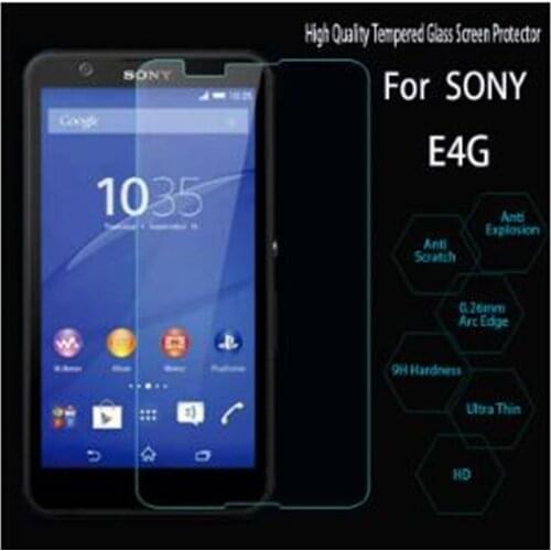9H High Quality Tempered Glass Protective Film Explosion-proof Screen Protector For Sony Xperia E4g Dual E2033 E2003 Glass
