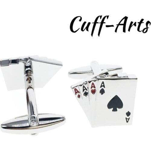 Cufflinks for Mens 4 Aces Card Cufflinks Gifts for Men Gemelos Les Boutons De Manchette by Cuffarts C20193