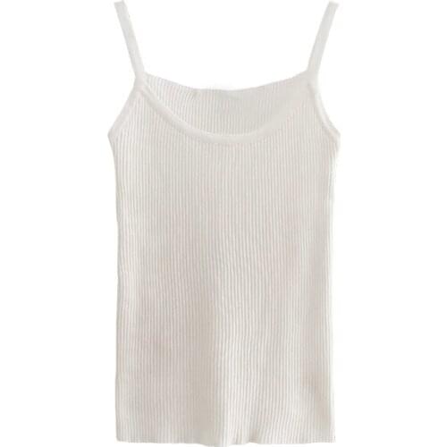 Camisole womens fall/winter 2021 new style, Korean version of slim and thin, all-match knitted bottoming shirt women