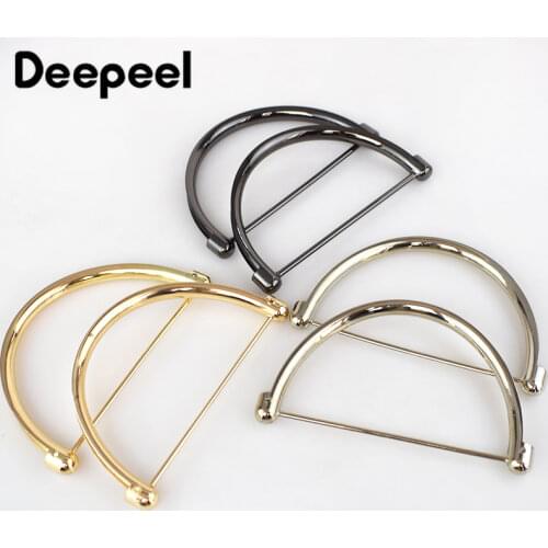 2/4pcs Deepeel Metal D Ring Bag Handle Women Handbag Shoulder Bag Decorative Handle Buckles DIY Replacement Hardware Accessory