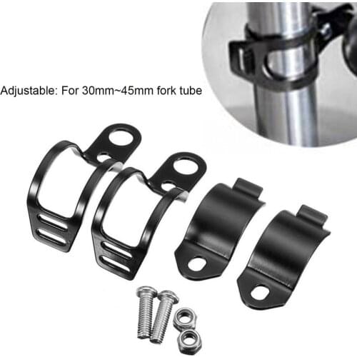 2pc Universal Motorcycle Turn Signal Light Holder Metal Relocation Fork Clamps Mount Lamp Mount Bracket For Motorbike Front Fork