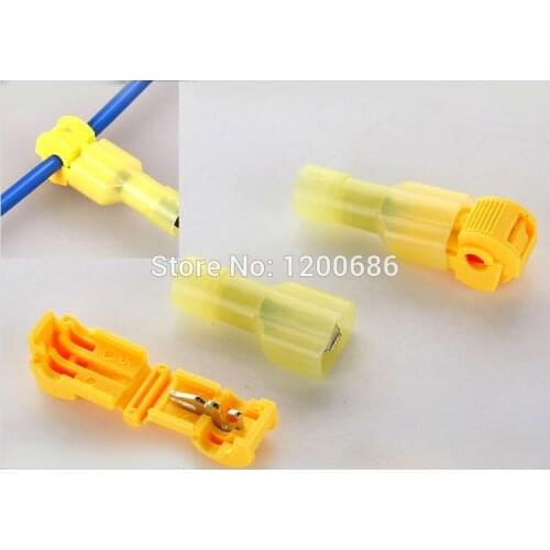30PCS 878206 scotch lock Quick Splice Connector Terminal Yellow Wire Connectors 4mm2