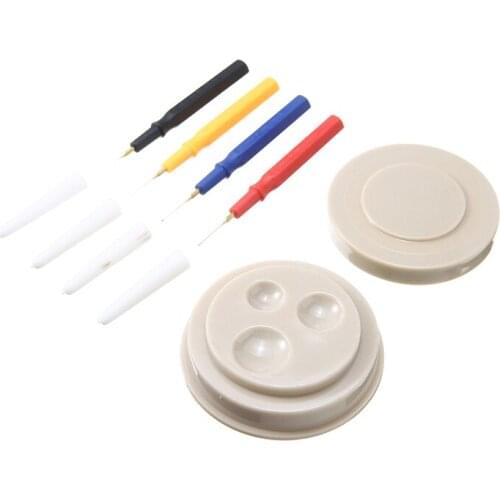 4Pcs Watch Oiler Pen Watchmaker Repair Tool Kits Watch Oiler Set 1 Oil Cup 4 Oil Pen Assortment Professional Watch Tool Kit