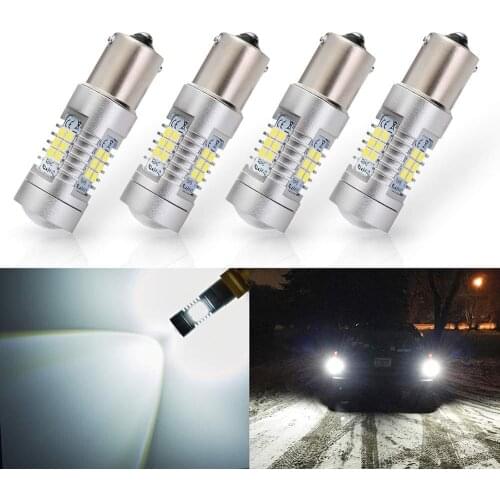 4pcs Extremely Bright 1156 1141 7506 BA15S P21W LED Bulb 1260lm for Backup Reverse Brake Tail Turn Signal Lights Bulbs White