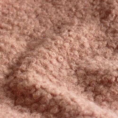 600g/m Thick Soft Knitted Polyester Boucle Fabric For Sewing Coat DIY Clothing Bags Warm Winter Teddy Fleece Costura 50X155cm