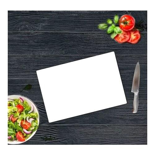 White Glass Cutting Board Antibacterial Glass Cutting Plate Design Kitchen Turkish Kitchen Supplies Glass White Rankli Chopping Bloku