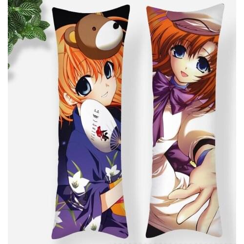Higurashi No Naku Koro Ni Body Pillow Case 3D Double-Sided Print Silk Smooth Soft Fabric Pillow Cover For Boys Girls Gift 0618