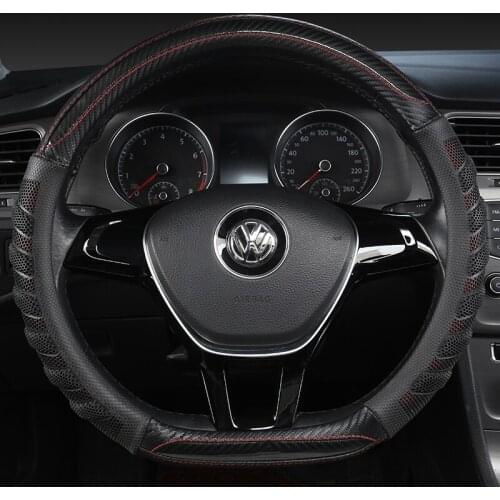 Car Steering Wheel Cover D Shape For VW GOLF 7 2015 POLO JATTA Passat Tiguan For Nissan Qashqai J11 X-trail T32 2015- 2017 2018