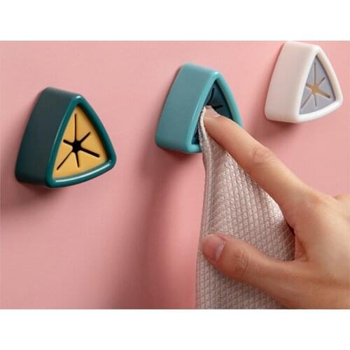 Punch Free Towel Plug Holder Bathroom Organizer Rack Towels Storage Wash Cloth Clip Bathroom Accessories Kitchen Accessories