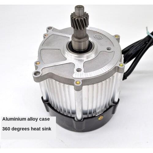 Electric Car Tricycle Motor 5 Hole 16 Tooth Differential Motor 48/60V 500/650/800/1000W Full Copper Core Copper Motor Assembly