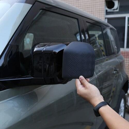 For Land Rover Defender 110 2020 Car styling ABS Black Car Side Rearview Mirror Cover Stickers for Defender Auto Accessories