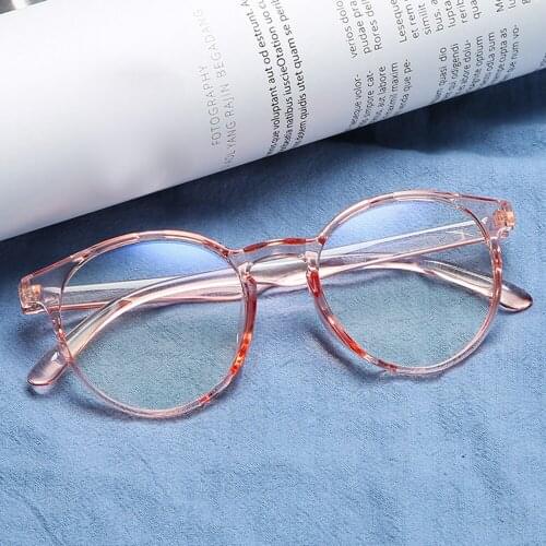 Women Men Classic Transparent Round Anti Blue Rays Glasses Clear Lens Myopia Eyeglasses Optical Spectacle Frames Goggles Eyewear