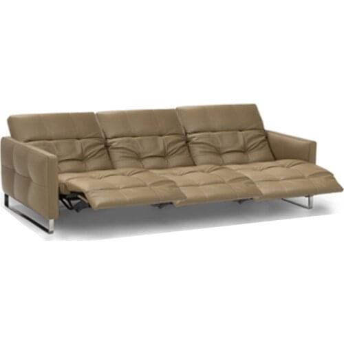 Electric recliner relax theater living room Sofa bed functional genuine leather couch Nordic modern Cinema 3 seat 258x100cm