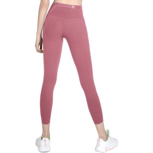 Gym Leggings High Waist Nylon Naked-Feel Solid Back Pocket Sports Wear For Women Yoga Pants Runnning Tights Workout Leggings