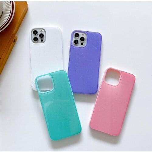 Cute Glitter Bling Candy Phone Case For iPhone 8 7 Plus SE 2020 X XR XS 11 12 Mini Pro MAX Jelly Coques Silicon Back Cover Funda