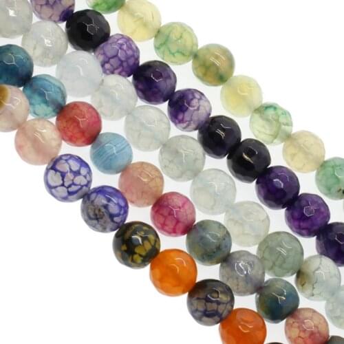 Fashion Natural Stone Crystal Semi-finished Agate Round Bead For Making Handmade DIY Bracelet Necklace Jewelry Accessories