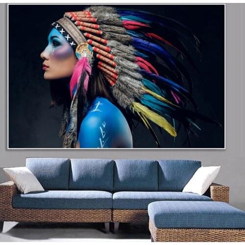 Moderm Fashion Cool Girl Beautiful Picture Sexy Women Street Wall Art Portrait Poster Canvas Painting For Living Room Home Decor